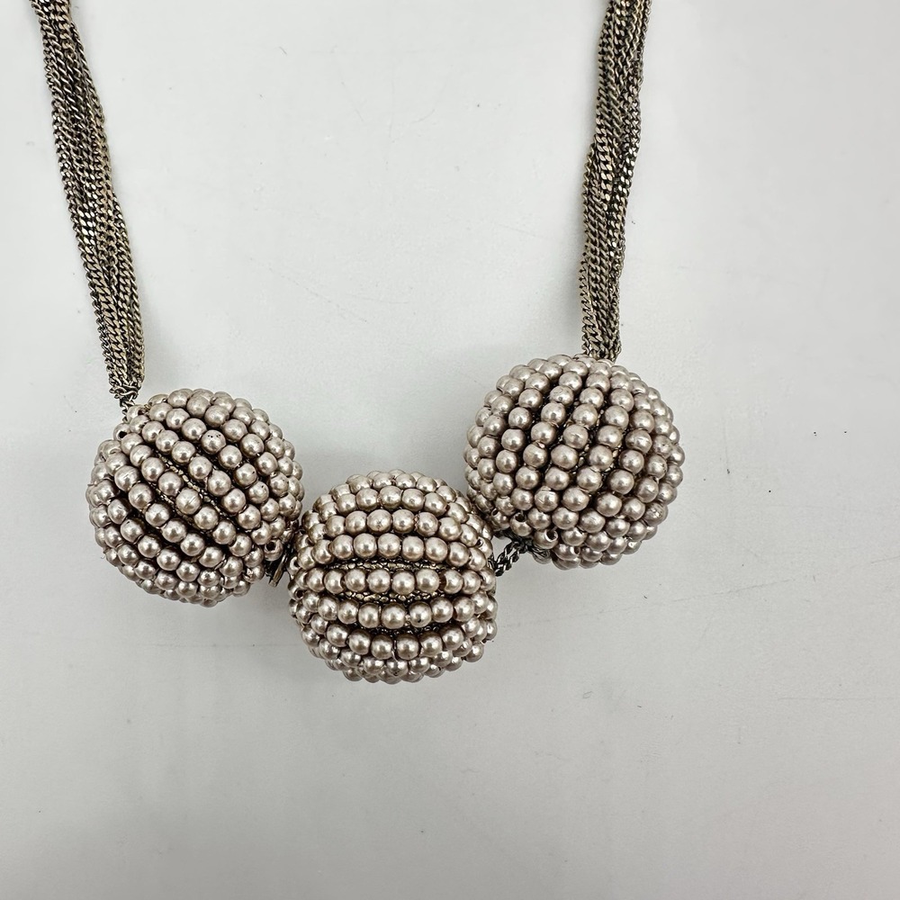 Vintage Monet Estate Necklace Caviar Ball Beaded Liquid Chain 20 Inch